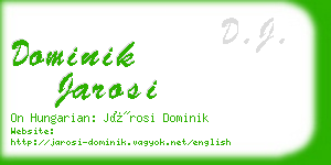 dominik jarosi business card